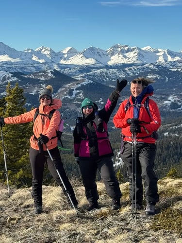 Iconic Canadian Rockies with snow, but also act   as storage units for summer water
