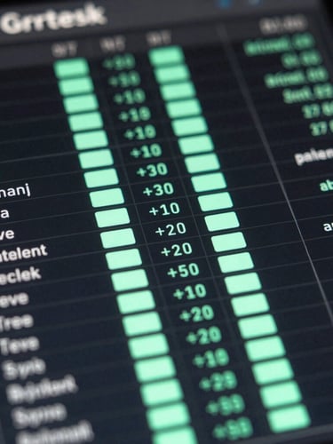 Macro close-up of a dark real-time inventory matching interface, glowing neon-mint active indicators, clean data columns, Space Grotesk typography elements visible on screen