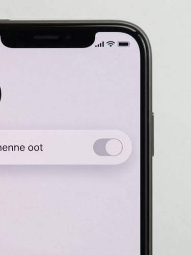 Extreme close-up of an Android phone screen showing a permission dialog with only a single toggle, minimal UI, bright neutral studio light, high contrast between UI and white negative space