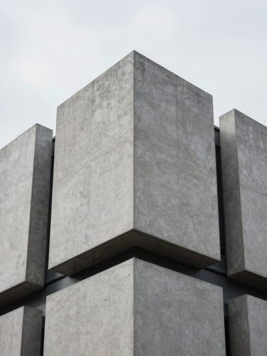 High-contrast architectural detail of a modern tech incubator in Lisbon, sharp concrete angles, overcast daylight, minimalist composition, 35mm lens