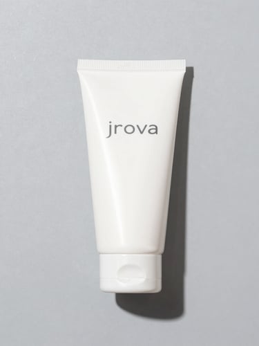 Straight-on flat-lay of Jrova product on a neutral gray background under bright, even studio light, sharp focus, high clarity.