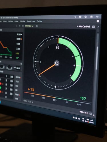 High-contrast UI element of a custom rendering utility showing frame-accurate processing speeds on a dark screen.