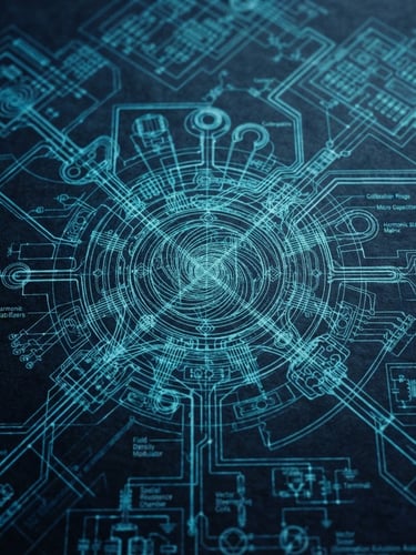 Blueprint schematic of a complex dimensional vector manipulation, stark cyan terminal glow, high-contrast cool-toned shadows, macro technical details, 35mm