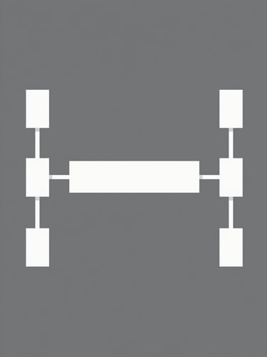 Flat vector technical blueprint of a continuous deployment pipeline, desaturated slate and gray tones, clean orthographic projection, no text