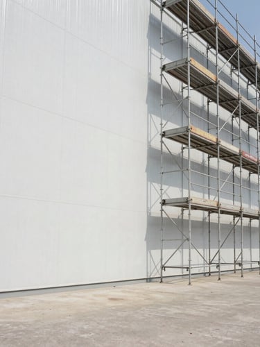 montaje de estructura de andamio en centelles 