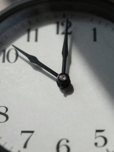 Stark macro photograph of a ticking vintage clock mechanism, high-contrast natural light, deep shadows, muted color palette, 35mm lens