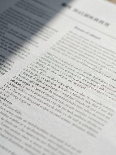 Tight macro photograph of printed legislative documents with dense statutory text, high-contrast shadows, desaturated cool tones, 35mm