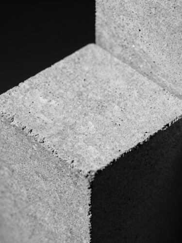 Stark minimalist photography of macro-scale crystalline bio-scaffold, high-contrast monochrome with concrete tones, harsh directional light, macro lens, sharp focus
