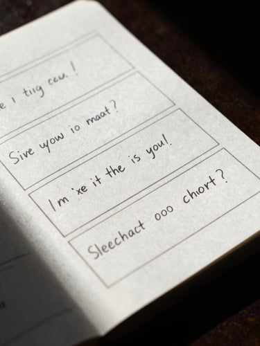 Extreme close-up of handwritten creative storyboards on a dark desk, harsh direct flash, heavy shadows, gritty 35mm film texture.