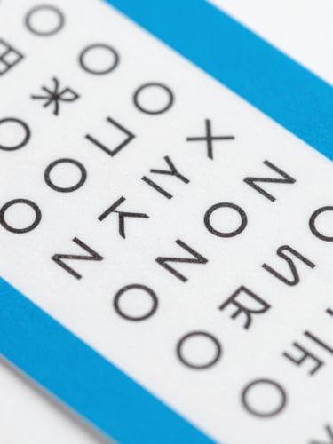 Macro close-up of a high-end commercial print color calibration sheet, sharp focus on CMYK registration marks, bright studio lighting, vibrant blue accents
