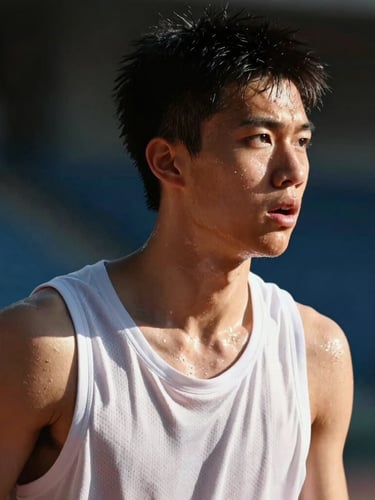 Tight action crop of a young basketball player determined, sweat glistening under crisp late-afternoon natural sunlight, grit-textured close-up