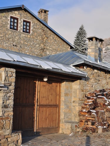 exterior of a traditional mansion in northern Greece