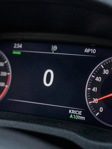 Macro close-up of a high-contrast dark technical dashboard showing real-time model risk telemetry and compliance status indicators.