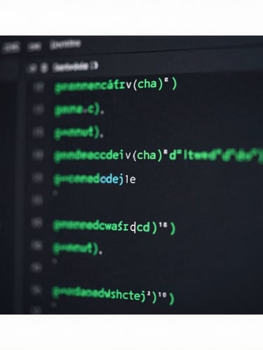 Macro photograph of a clean dark mode software interface showing code and data structures, subtle emerald green LED light reflection, minimalist tech photography style