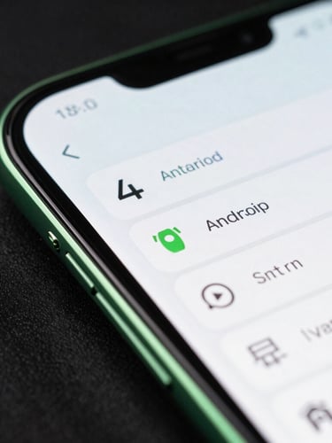Extreme macro high-angle shot of a flagship Android screen showing a clean terminal-style system monitor interface, sharp green lines reflecting off the curved glass edge, dark background.