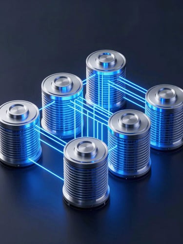 Isometric engineering diagram of a modern data warehouse architecture, glowing neon blue lines connecting ingestion nodes, clean dark background.