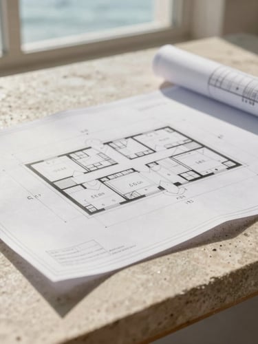 Planos arquitectónicos de una casa