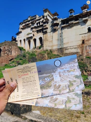 Hilltop Taragarh Fort, Bundi — an iconic Rajput fortress overlooking the valley.