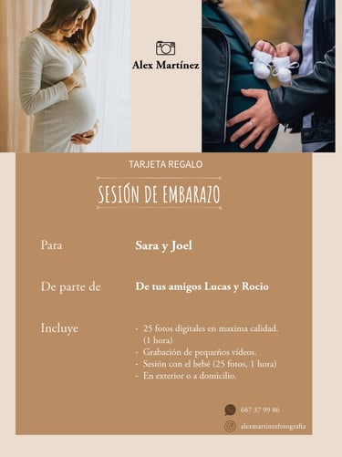 bono regalo de fotografia en granada de alex marley para regalar sesión fotografia para navidades, cumpleaños, aniversario