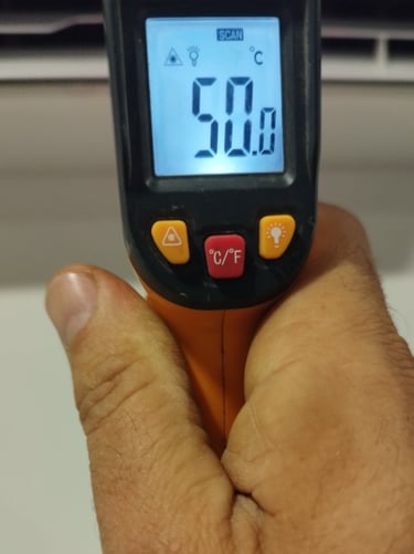 ar condicionado parametrizado para o máximo de rendimento a calor e a frio