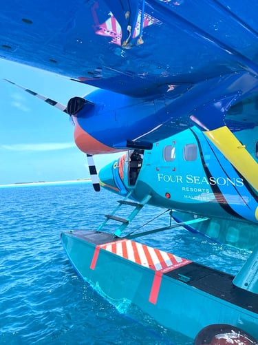 Four Seasons Landaa Giraavaru Maldives private seaplane