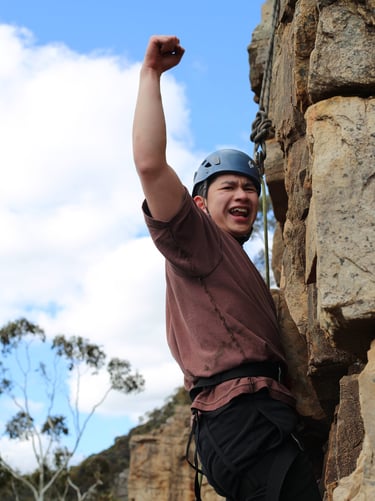 Rock climbing with epic views, adrenaline rushes, and good vibes only!