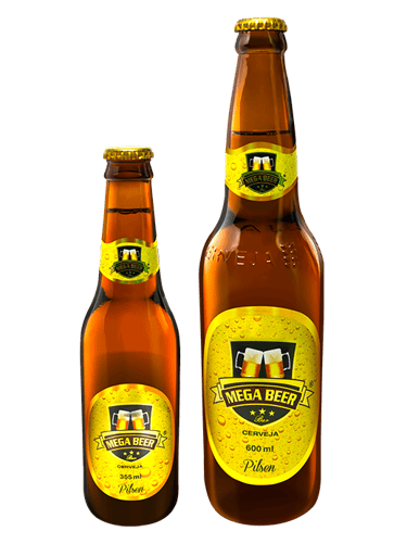 Cerveja Mega Beer Pilsen 355ml e 600ml