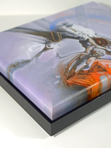 Detail of rounded corners of new art by Eric Stiles.