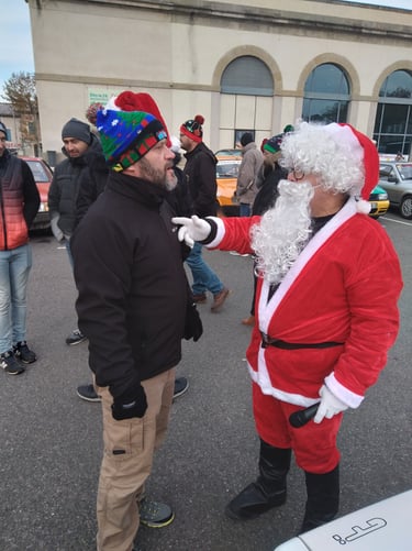 Jérôme notre Président avec le Père Noël 
