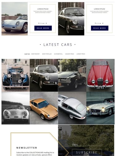 simple cars Website design by onlion