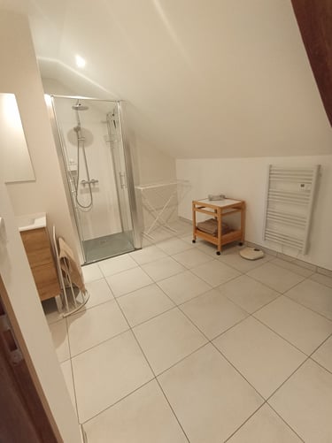 Salle de bain avec douche