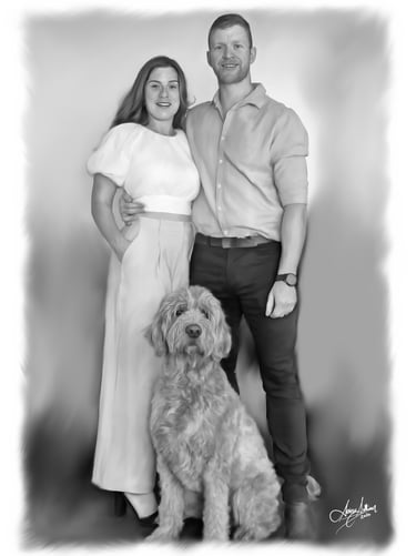 Pencil Portrait Drawn From Photo