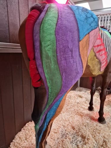 Painted horse hind quarters