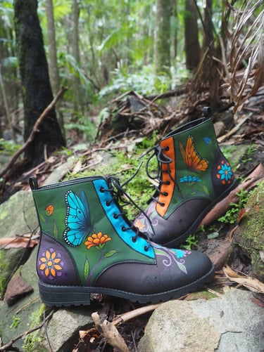 hand painted boots