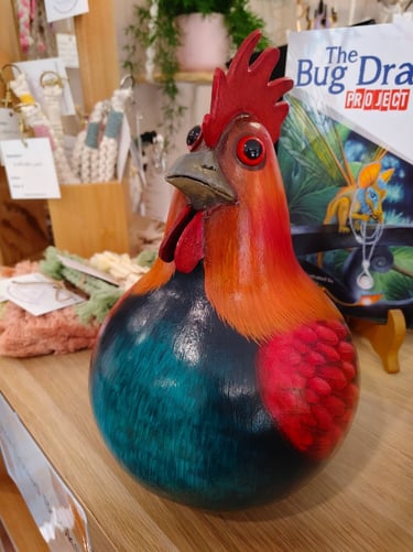 painted gourd rooster
