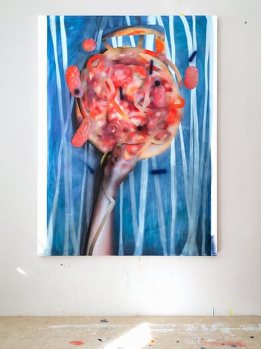 Painting of frozen Pizza