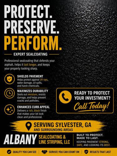 Seal Coating Parking Lot in Sylvester, GA - Protect & Extend Asphalt Life