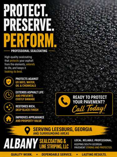 Sealcoating Services in Leesburg, Georgia - Albany Sealcoating & Line Striping LLC