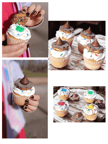 Harry Potter Sorting Hat Cupcakes.