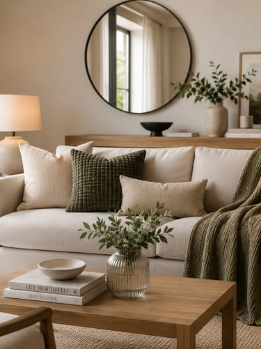 Professionally staged modern living room