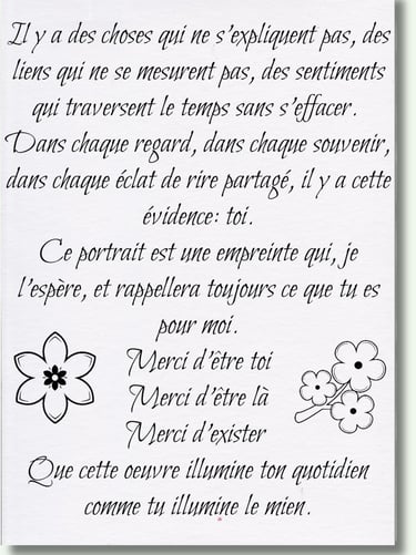 exemple de mot personnalisé pour l'offre pack "amour"