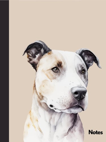 Pitbull Dog watercolor cover