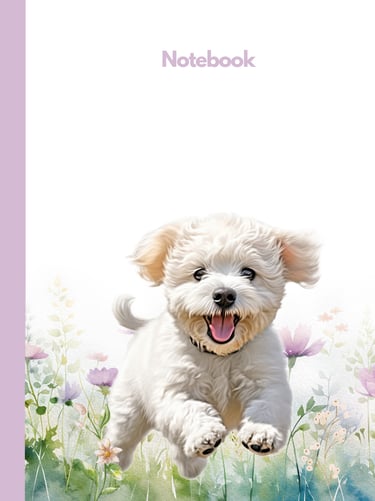 Bichon Frise+ flowers