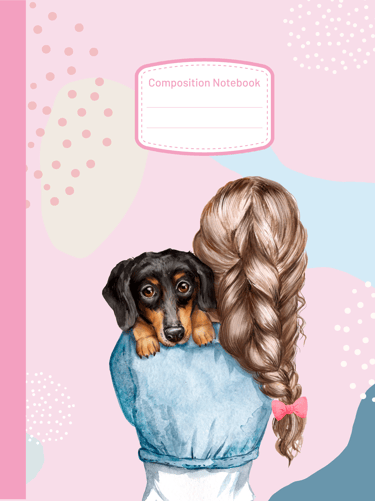 Dachshund and girl
