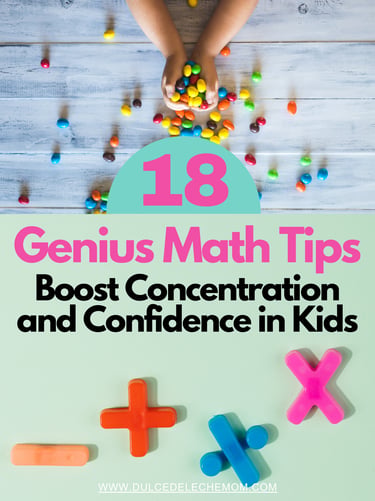 Genius Math Tips  Cover colorfull beads and little hands