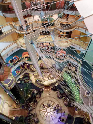 Peering down the Centrum on Radiance of The Seas
