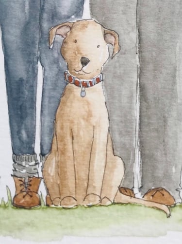 Dog & legs