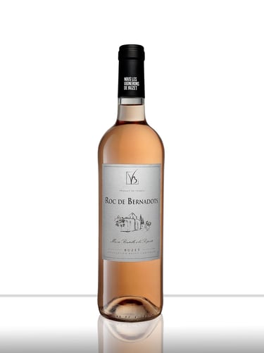 Photographie de bouteille de vin rosé Roc de Bernardots - thlmphoto