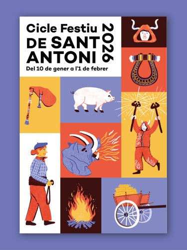 a poster design with illustrations for a city festival