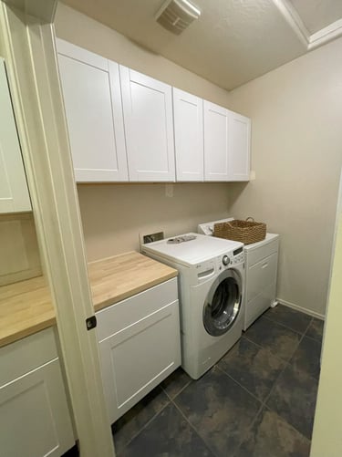 Custom laundry room cabinet installation in Surprise, AZ